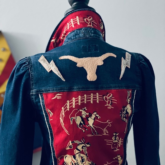 J. Co. Outfitters Jackets & Blazers - Women's Denim Jacket with Red Rodeo Accents